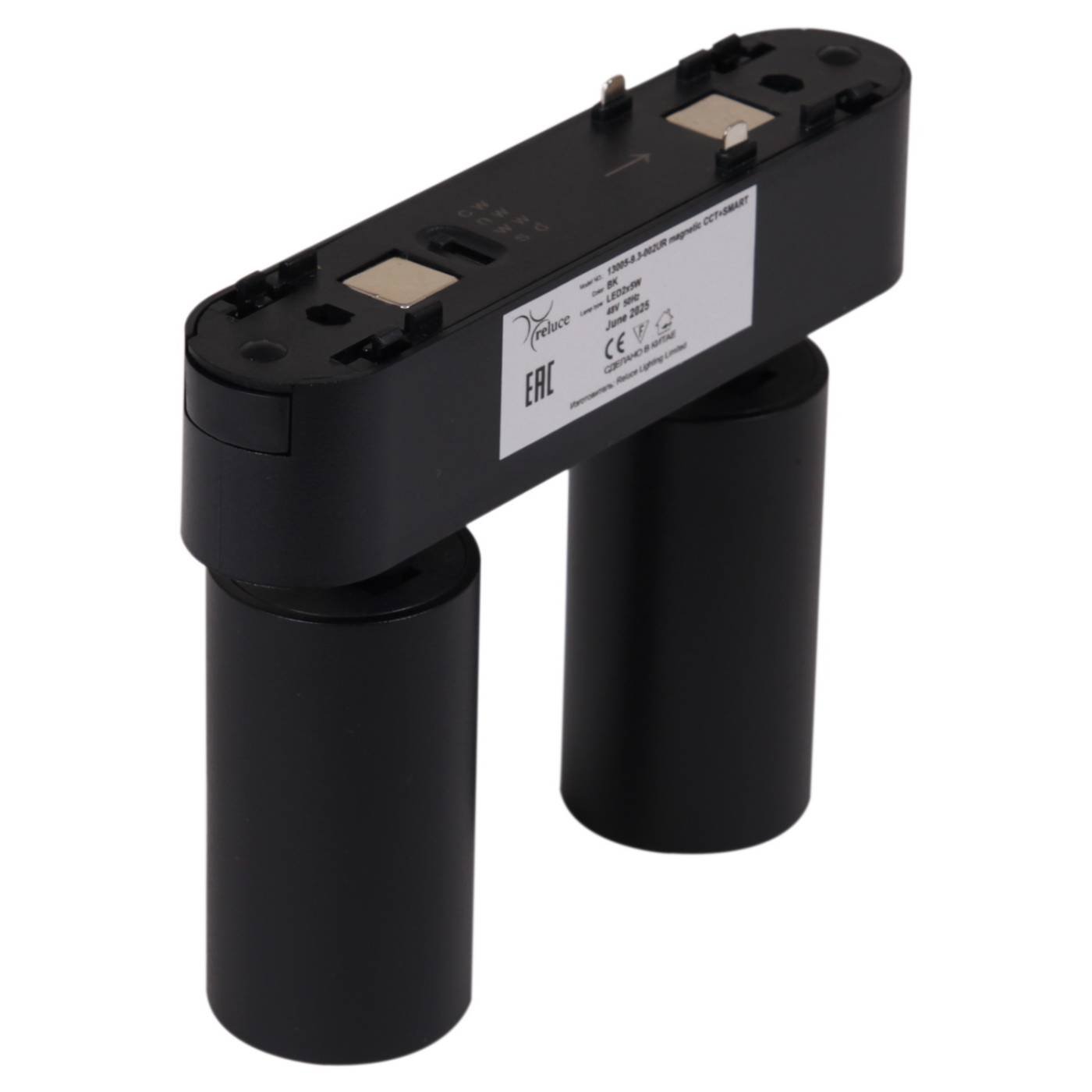 Трековый светильник Reluce 13005-9.3-002UR magnetic LED2x5W BK CCT+SMART