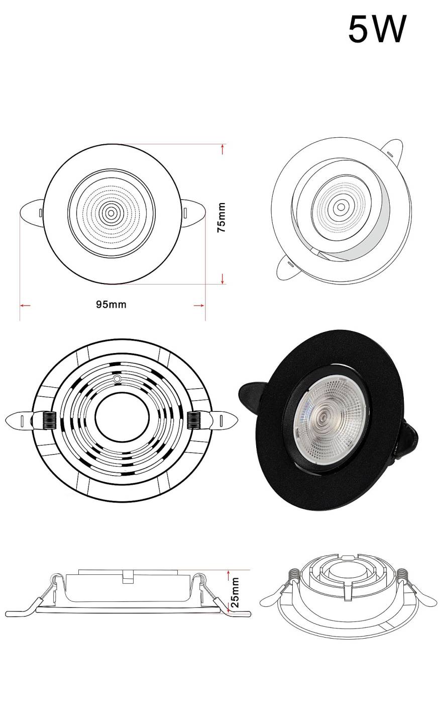 ZRS.57796.5 Встраиваемый светильник Zortes Raiz ZRS.57796.5
