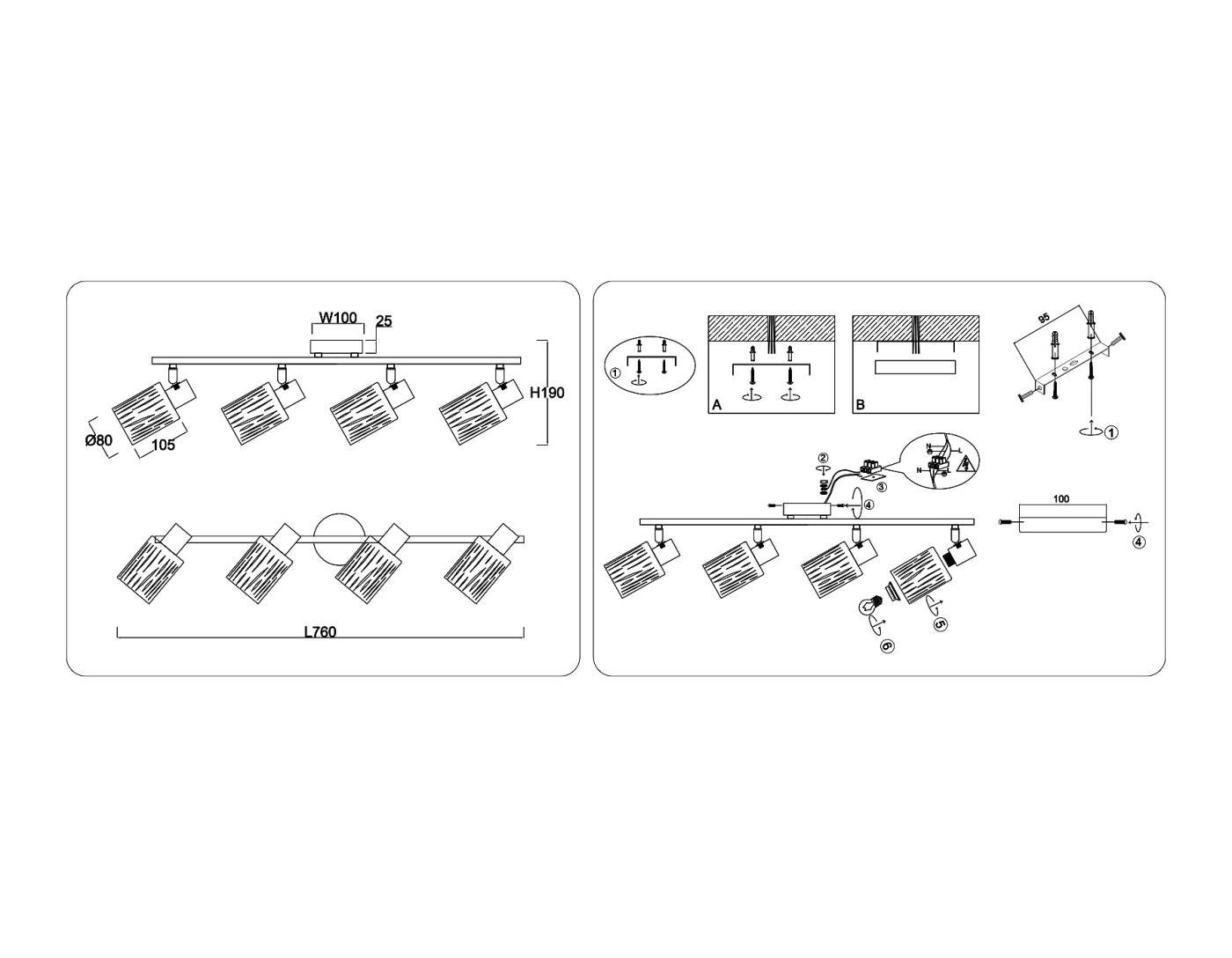 Светильник спот Ambrella Loft TR8666