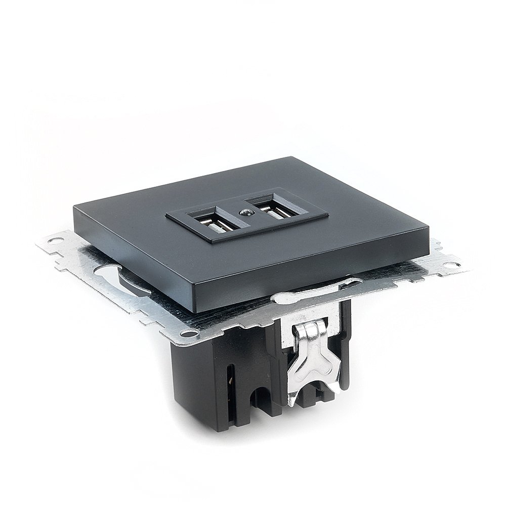 39616 Розетка USB 2-местная (механизм) Stekker Катрин 39616