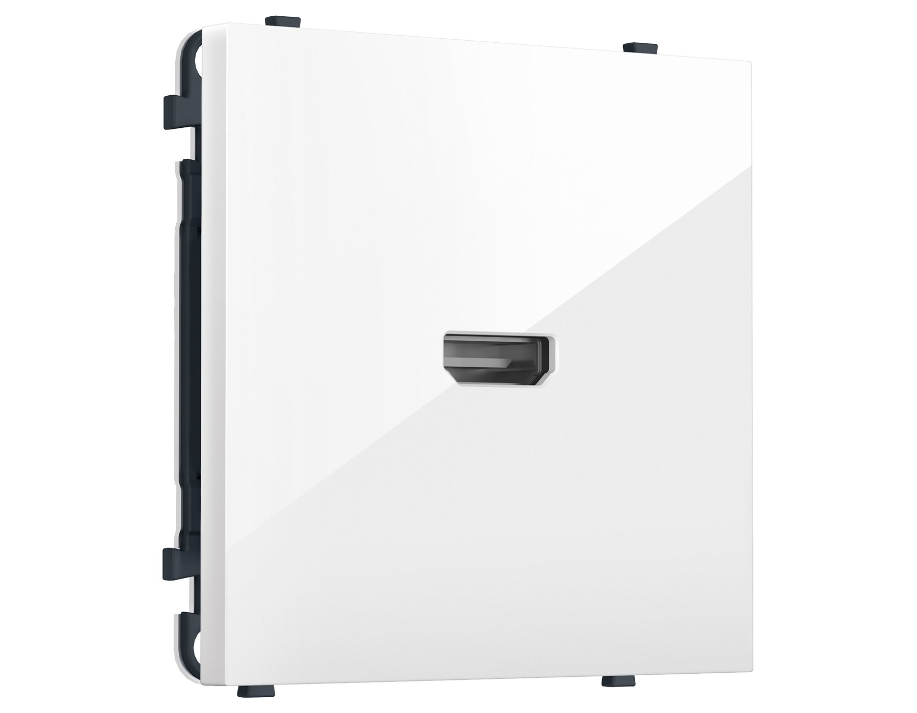 MS114030 MS114030 Комплект механизма розетки HDMI 2.1 SIGMA Белый глянец 30V/900MS 4K-120HZ 8K-60Hz QUANT PRO (SP1140, PR223)