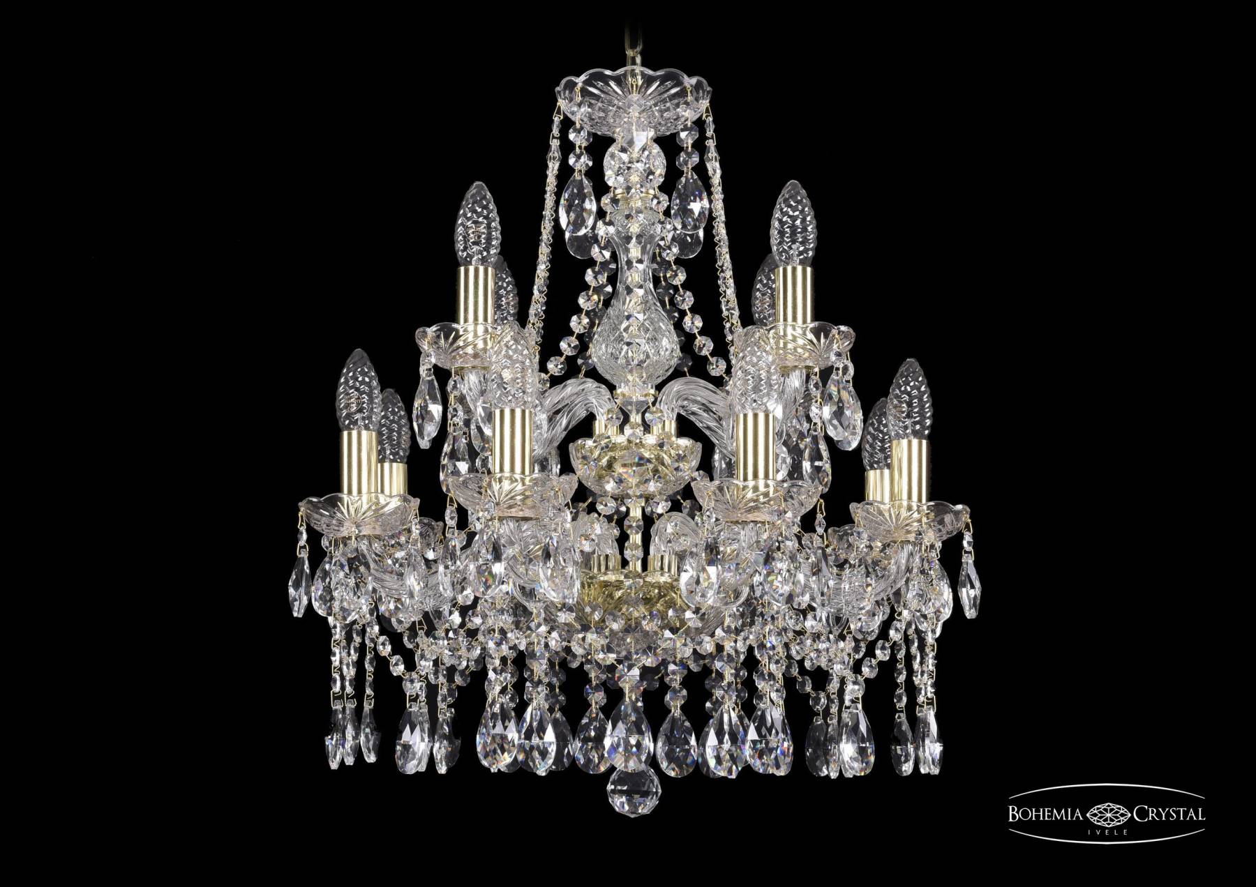 1413/8+4/165/2d G Подвесная хрустальная люстра 1413 Bohemia 1413/8+4/165/2d G