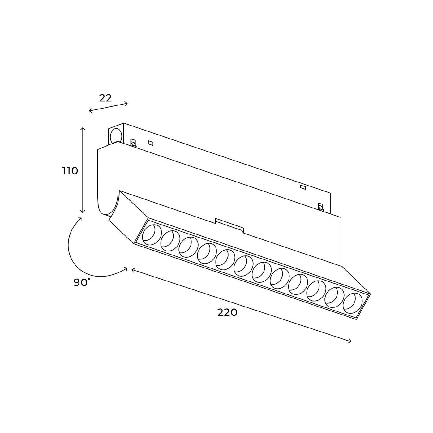 Трековый светильник Hesby Lighting ElDeko HSBL_0085