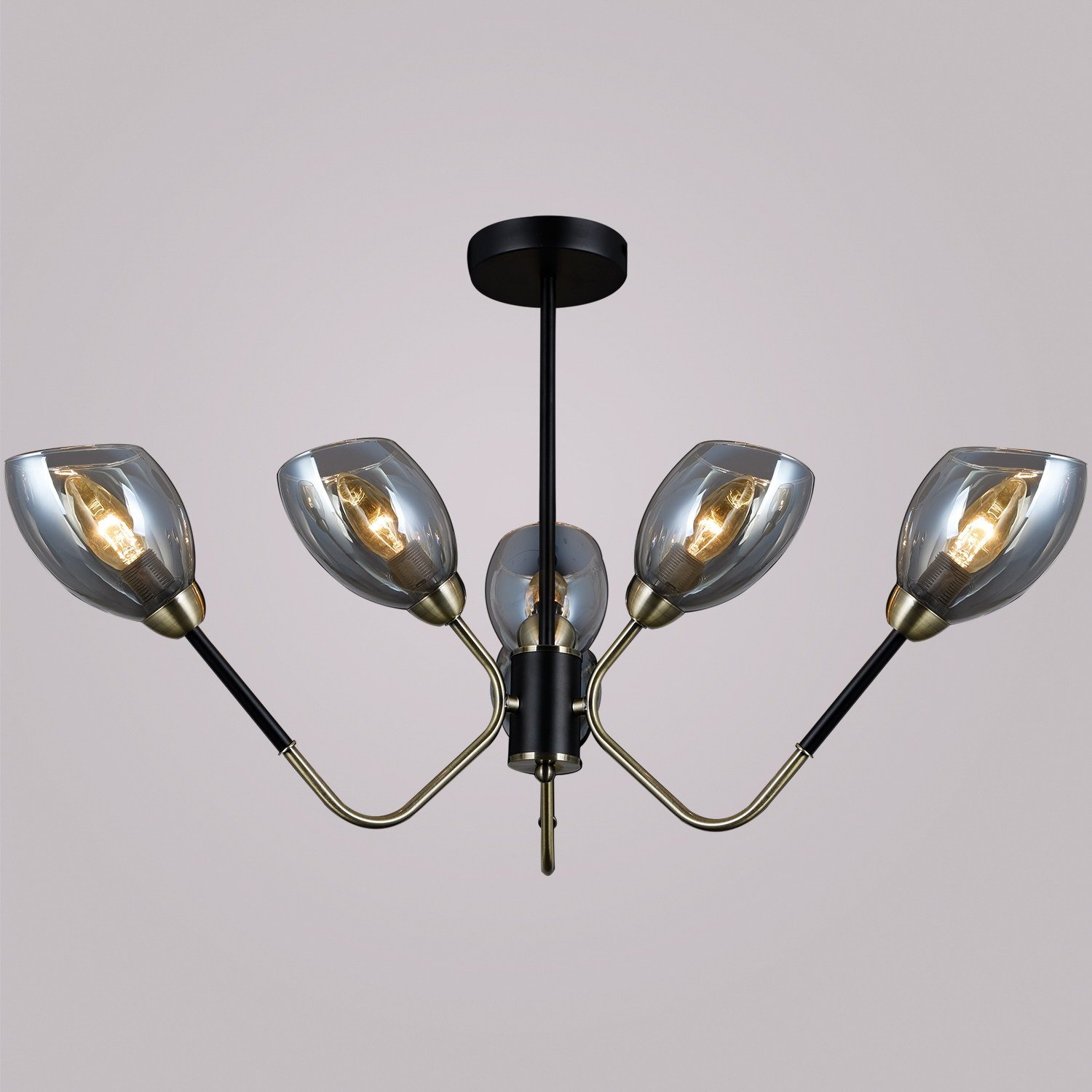 IL9960-6CSQ-79 BK AB Потолочная люстра ILLUMICO IL9960-6CSQ-79 BK AB