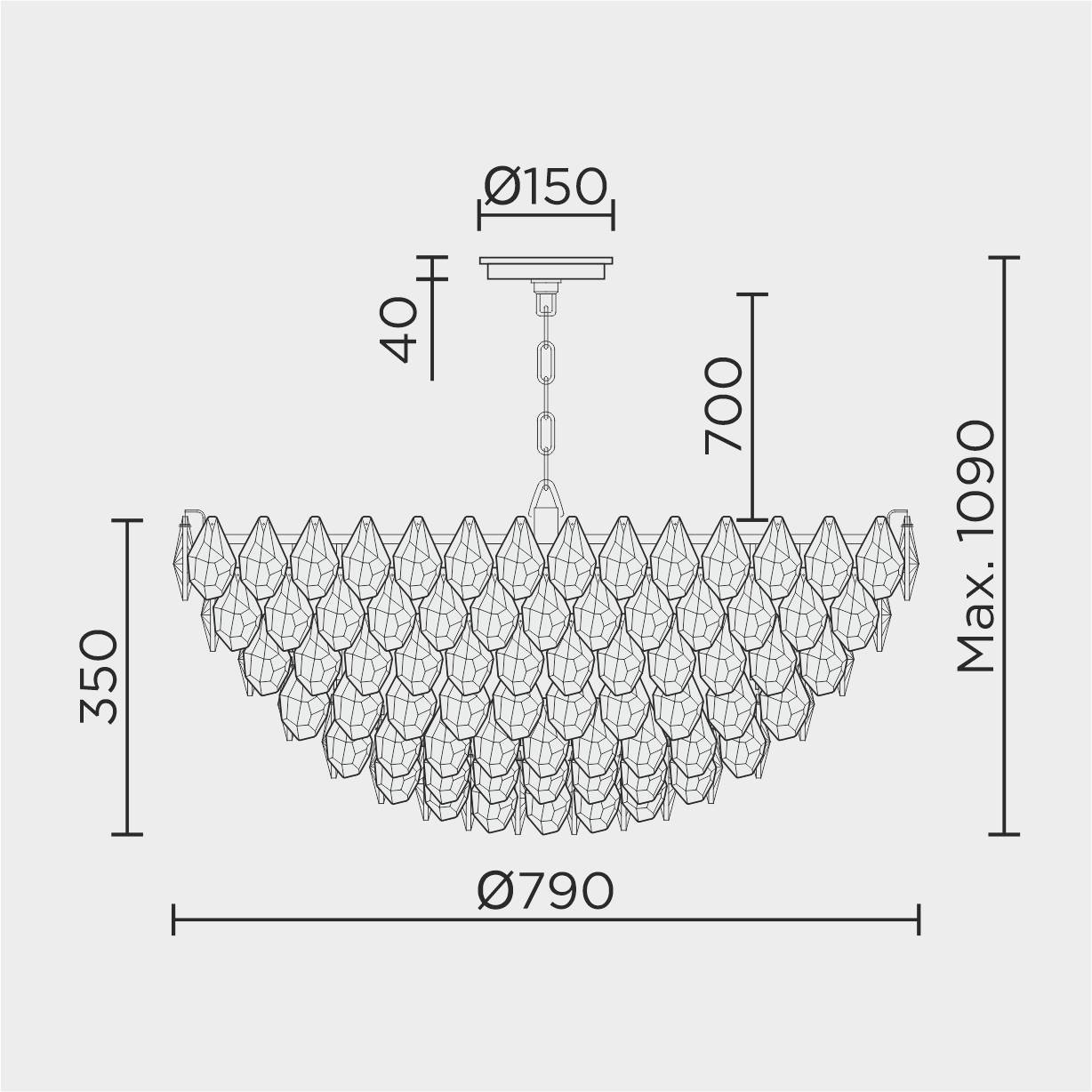 ML.2363.24 GD Подвесная люстра ML Modelux ML.2363.24 GD