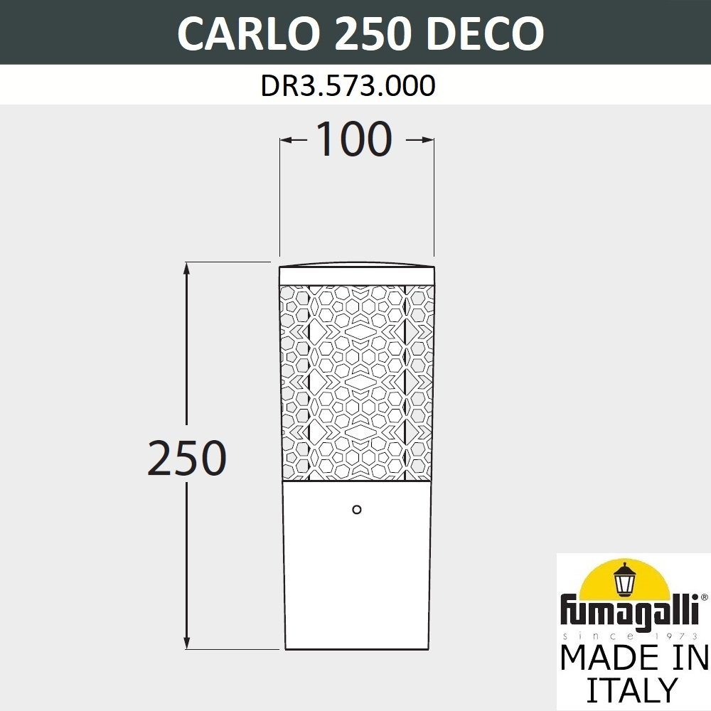 DR3.573.000.LXU1L Уличный наземный светильник Fumagalli Carlo Deco DR3.573.000.LXU1L