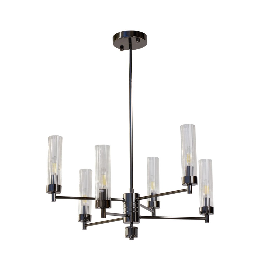 INDIGO SP6 PEARL BLACK Люстра на штанге AM Group INDIGO SP6 PEARL BLACK