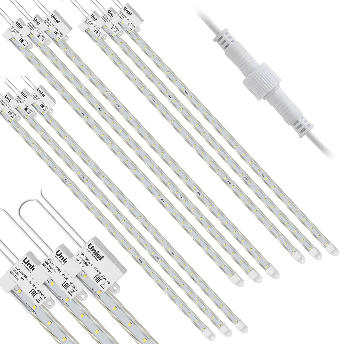 Светильник для растений светодиодный линейный, 600мм Uniel ULY-P90-10W/SPFR/K IP65 AC220V CLEAR KIT09