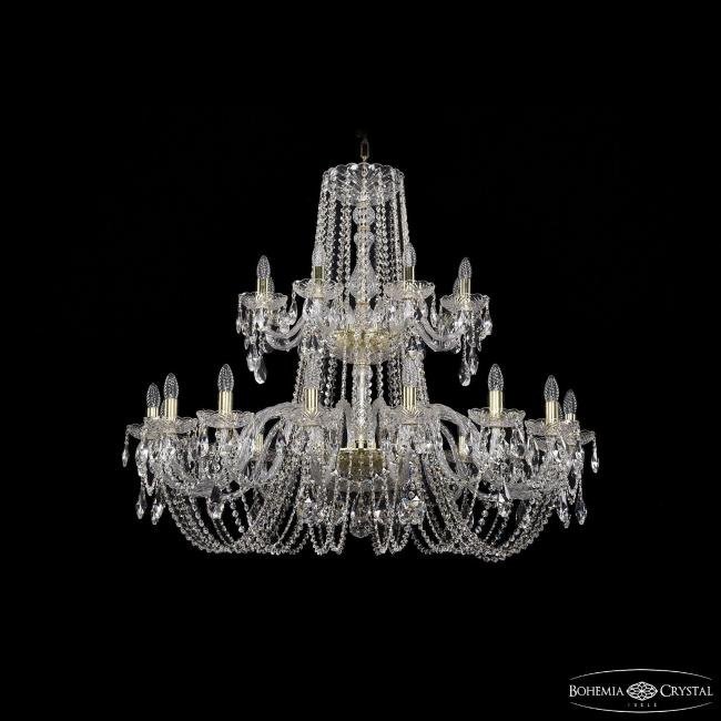 Подвесная хрустальная люстра 1402 Bohemia 1402/16+8/400/2d G