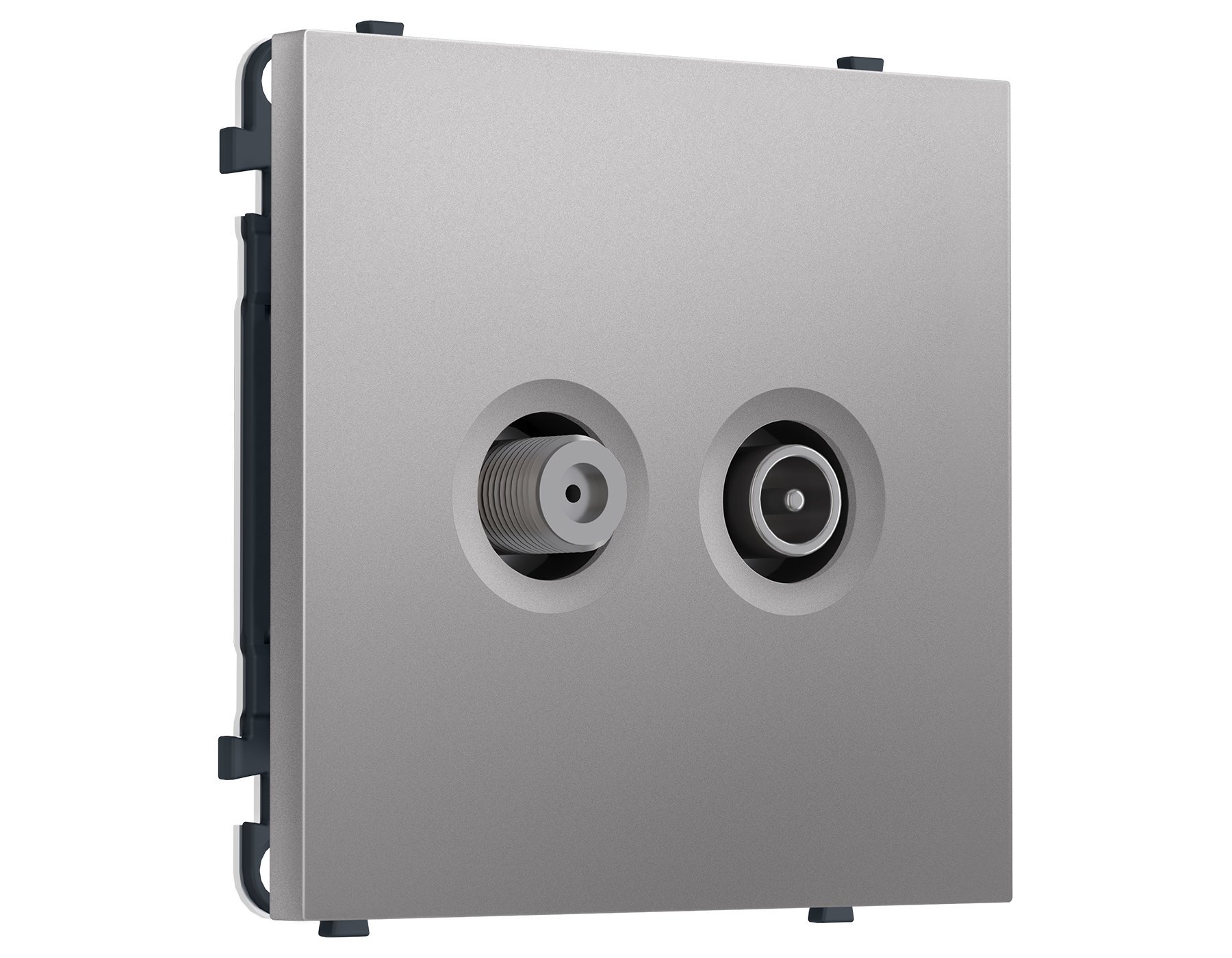 MS513310 MS513310 Комплект механизма розетки TV оконечной + SAT SIGMA Сталь матовый 5-862MHz 3.5dB/950-2150MHz 3.8dB QUANT PRO (SP5133, PR217)