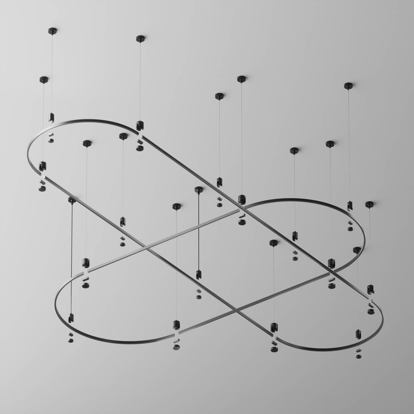 Шинопровод полукруг 650мм Maytoni Busbar trunkings Flarity TRX154-SR-D650-B