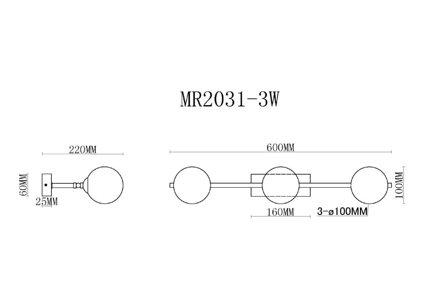 Настенное бра MyFar Valency MR2031-3W