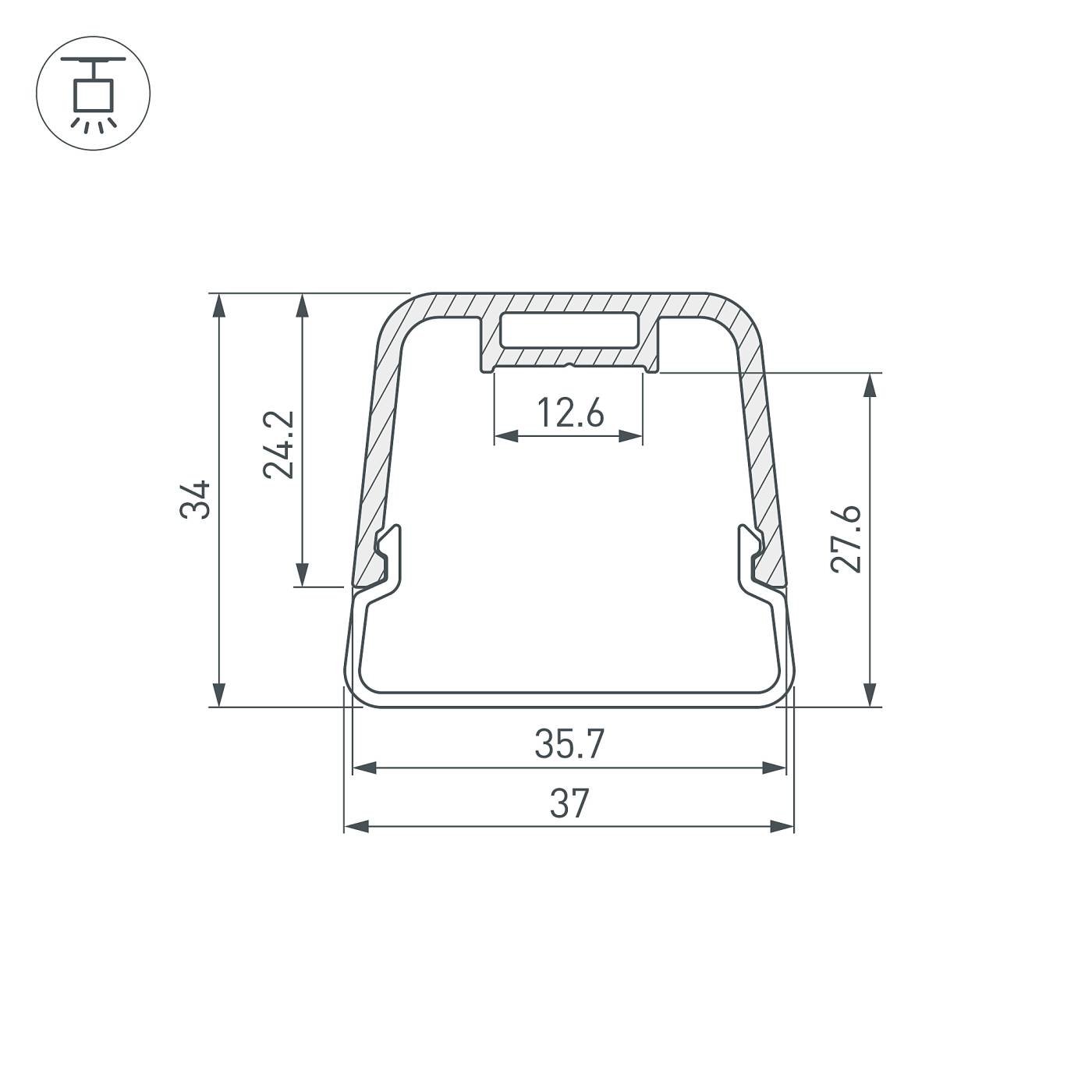 Профиль Arlight Line-D 055072
