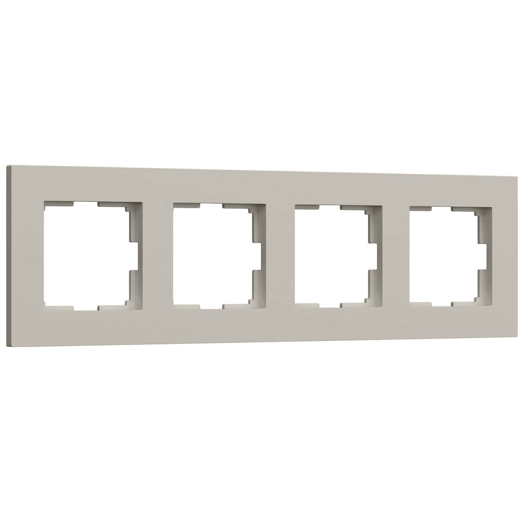 W0042917/ Рамка на 4 поста Slab (дымчатый софт) Рамка Werkel W0042917/ Рамка на 4 поста Slab (дымчатый софт)