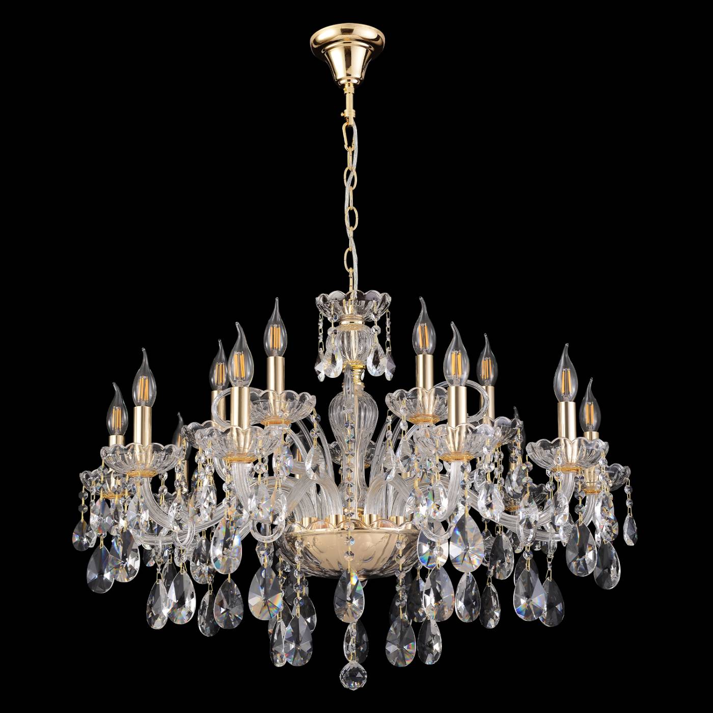 MONICA SP10+5 GOLD Подвесная люстра Crystal Lux Monica MONICA SP10+5 GOLD