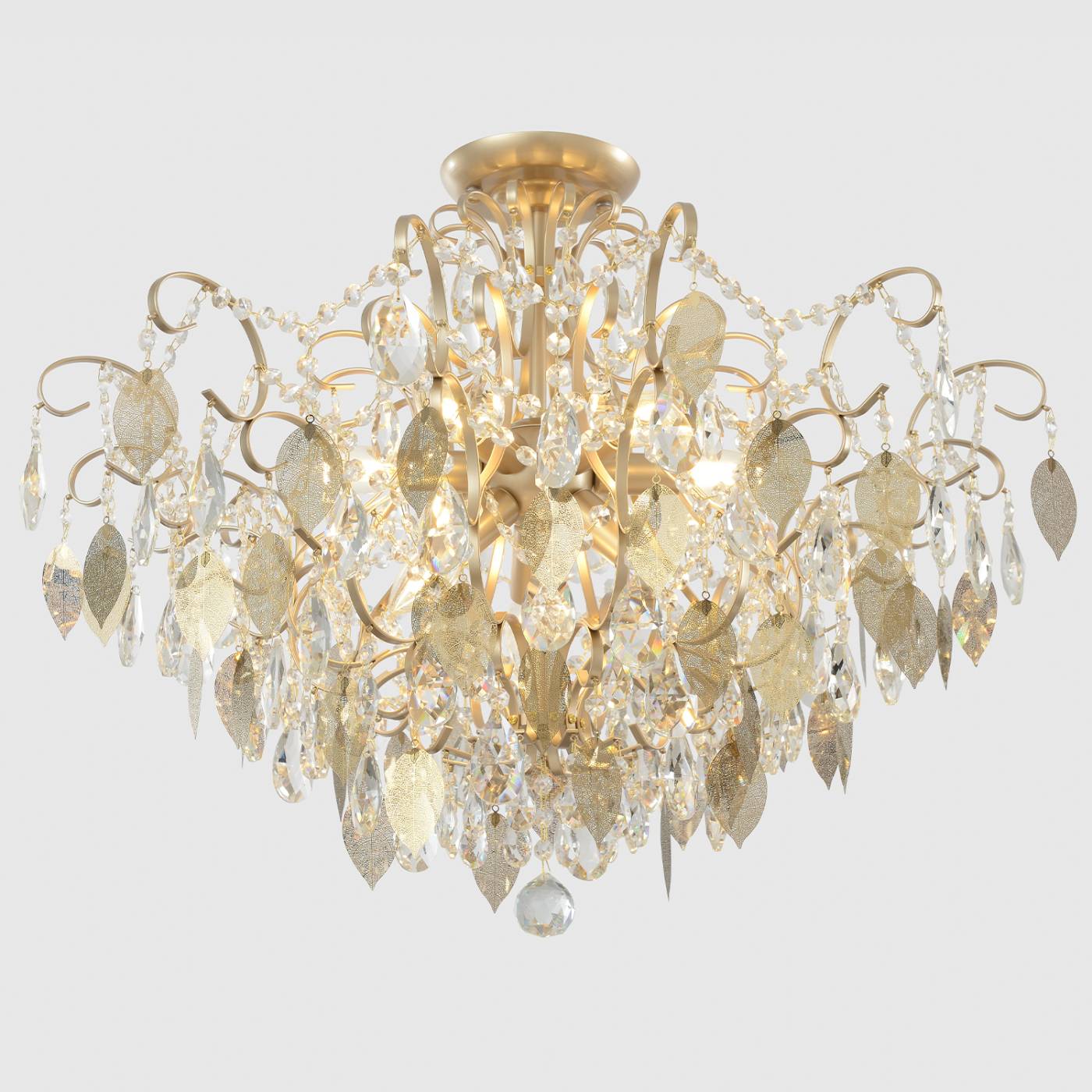ESMIRALDA PL9 GOLD Потолочная люстра Crystal Lux Esmiralda ESMIRALDA PL9 GOLD