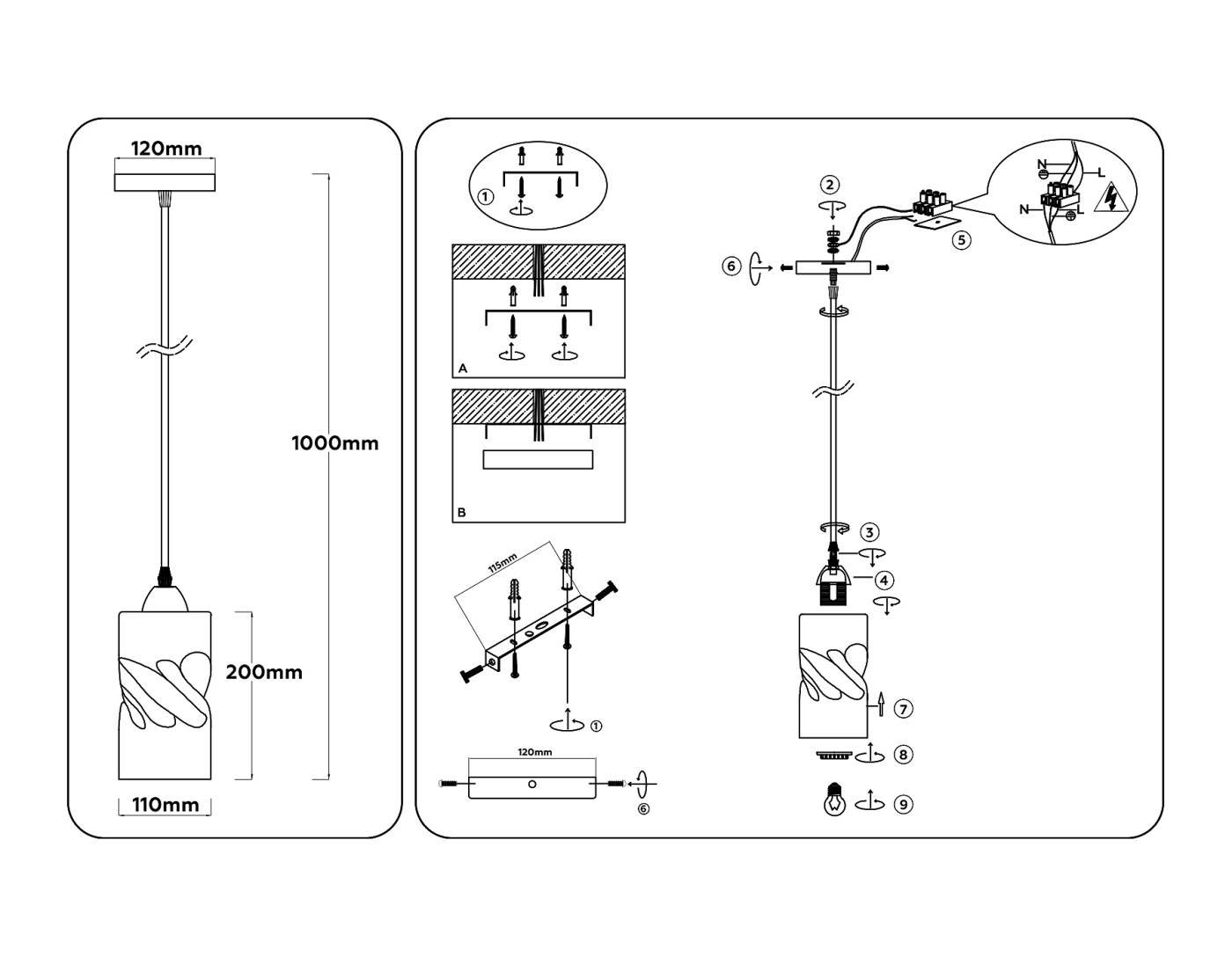 Светильник подвесной Ambrella Loft TR3413