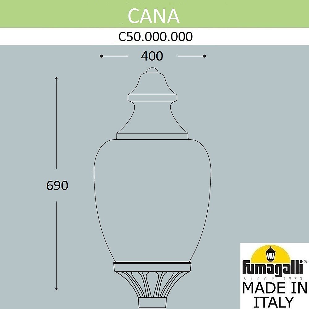 C50.000.000.AYE27 Консольный уличный светильник Fumagalli Cana C50.000.000.AYE27
