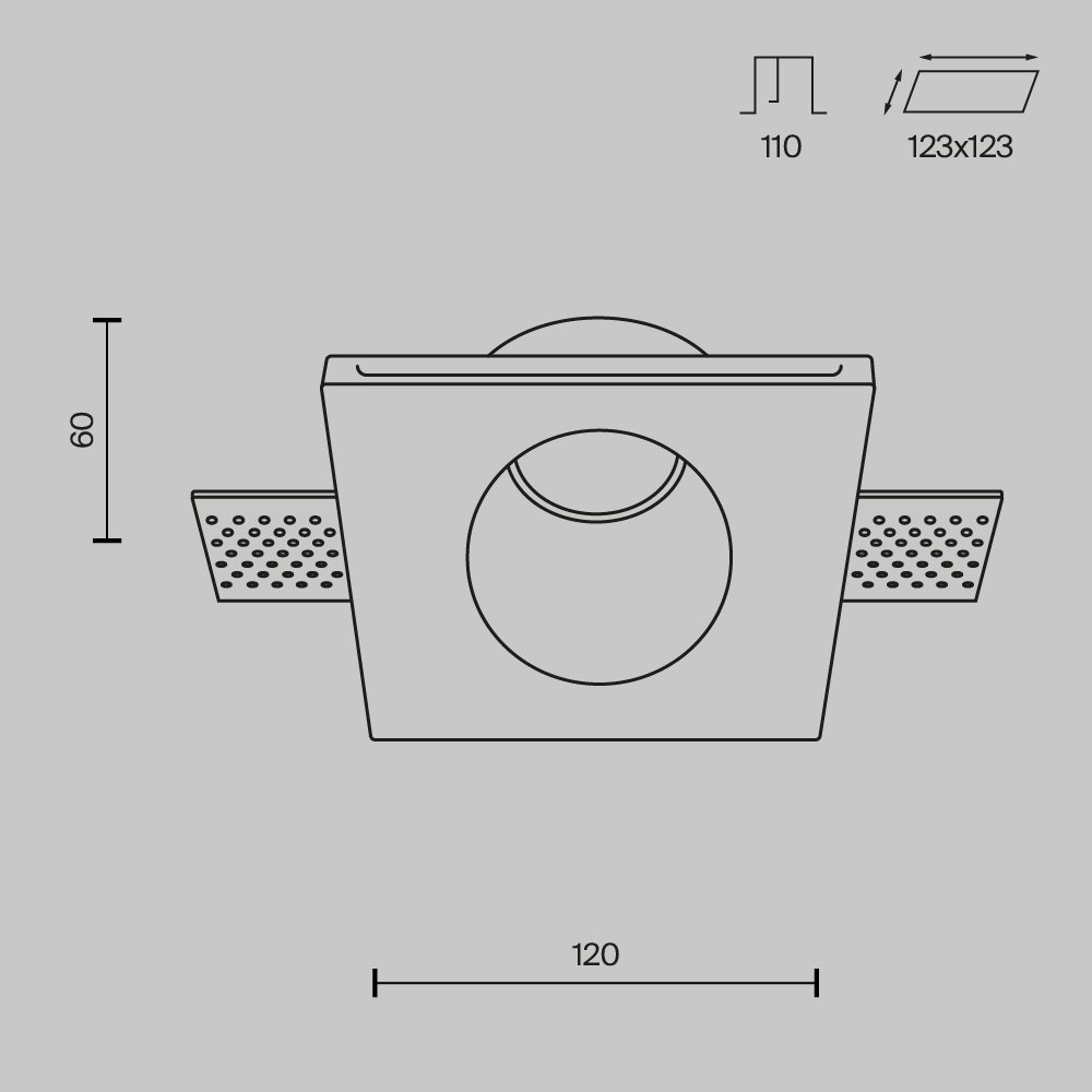 DL001-1-01-W Светильник гипсовый Maytoni Gyps DL001-1-01-W