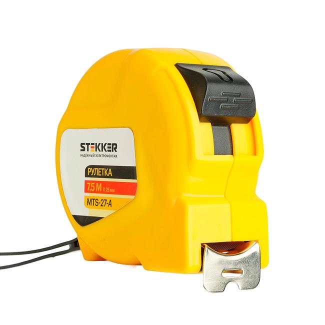 Рулетка, 7,5 м х 25 мм, Stekker MTS-27-А 50207