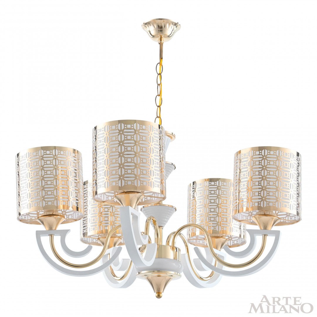 308857/5 Wh/Gd Подвесная люстра Arte Milano Florentia-8857 308857/5 Wh/Gd