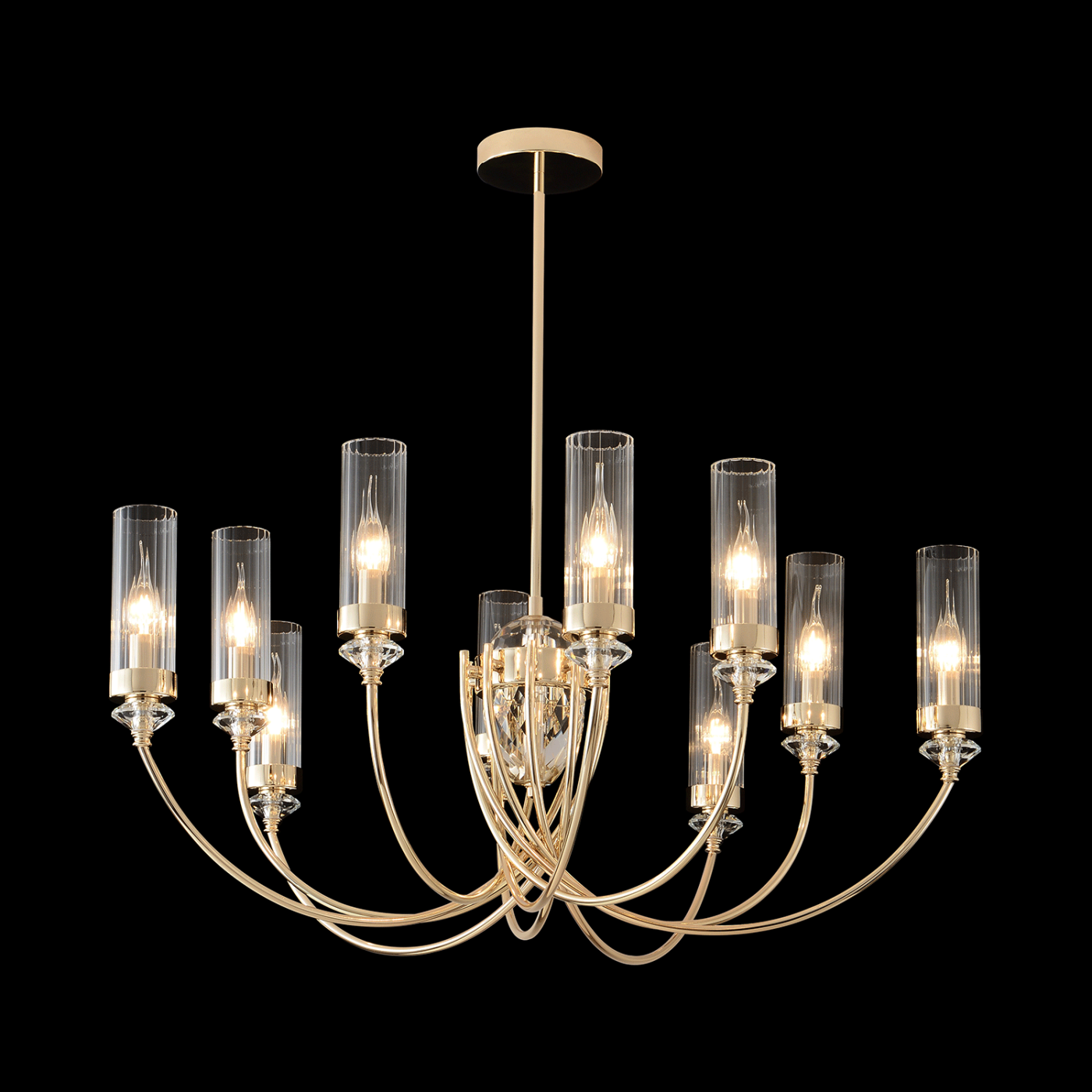 SECRET SP10 GOLD Люстра на штанге Crystal Lux Secret SECRET SP10 GOLD
