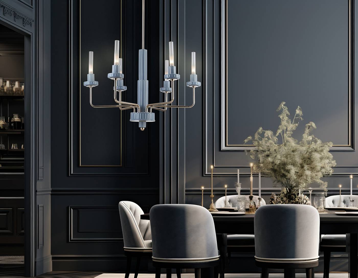 LH53124 Люстра на штанге Ambrella Ceramo Modern LH53124