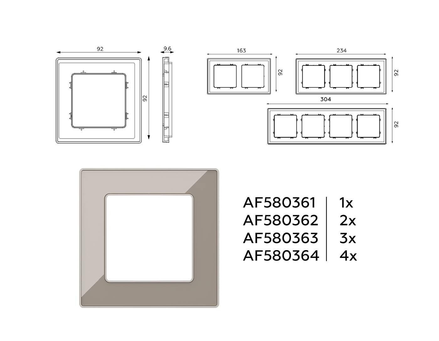 AF580364 Рамка Ambrella Volt Arctic AF580364