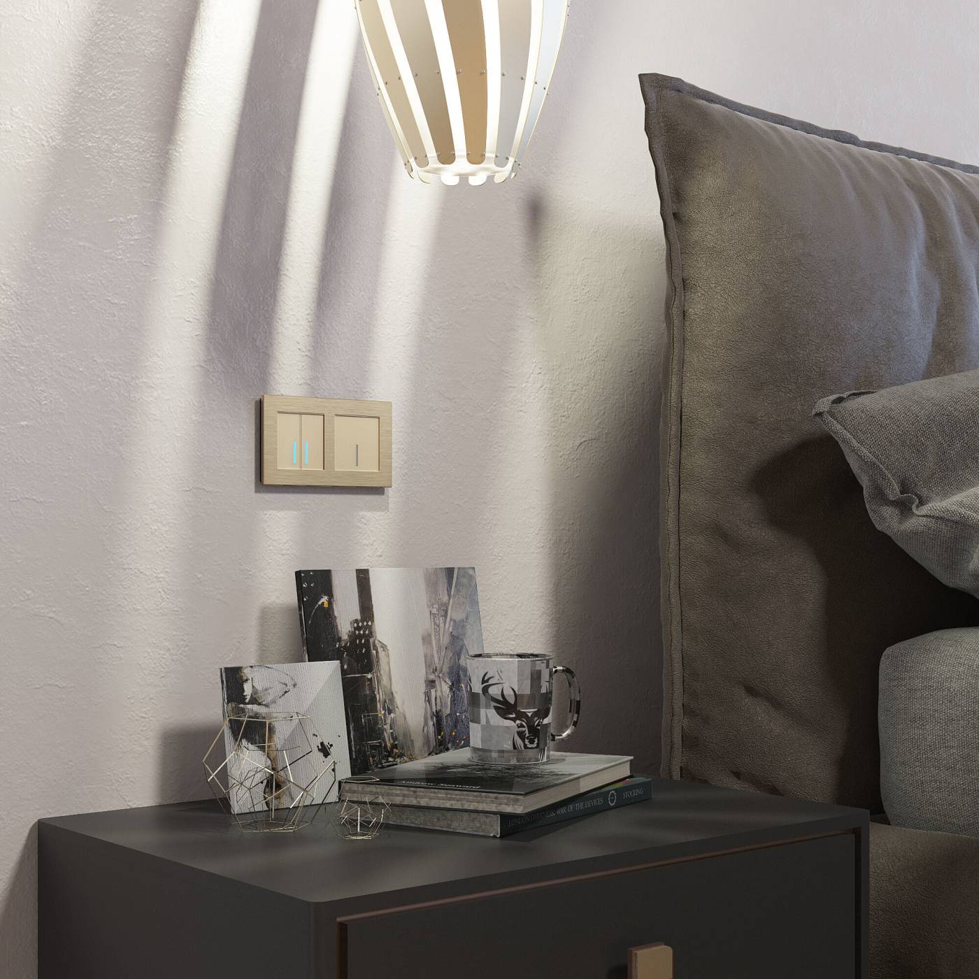 W4510011/ Сенсорный выключатель одноклавишный с подсветкой 1000 Вт (шампань) Выключатель Werkel W4510011/ Сенсорный выключатель одноклавишный с подсветкой 1000 Вт (шампань)