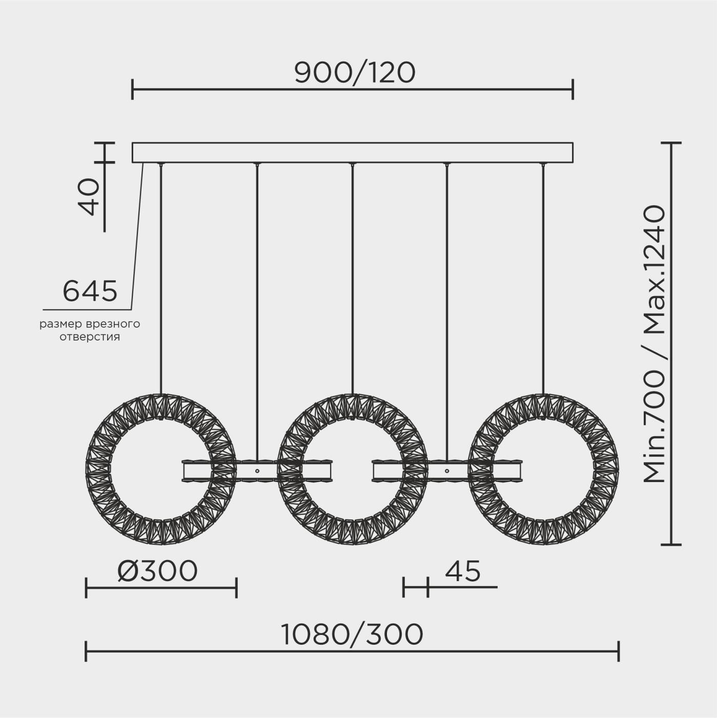 ML.9041.1080 GD Подвесная люстра ML Modelux ML.9041.1080 GD