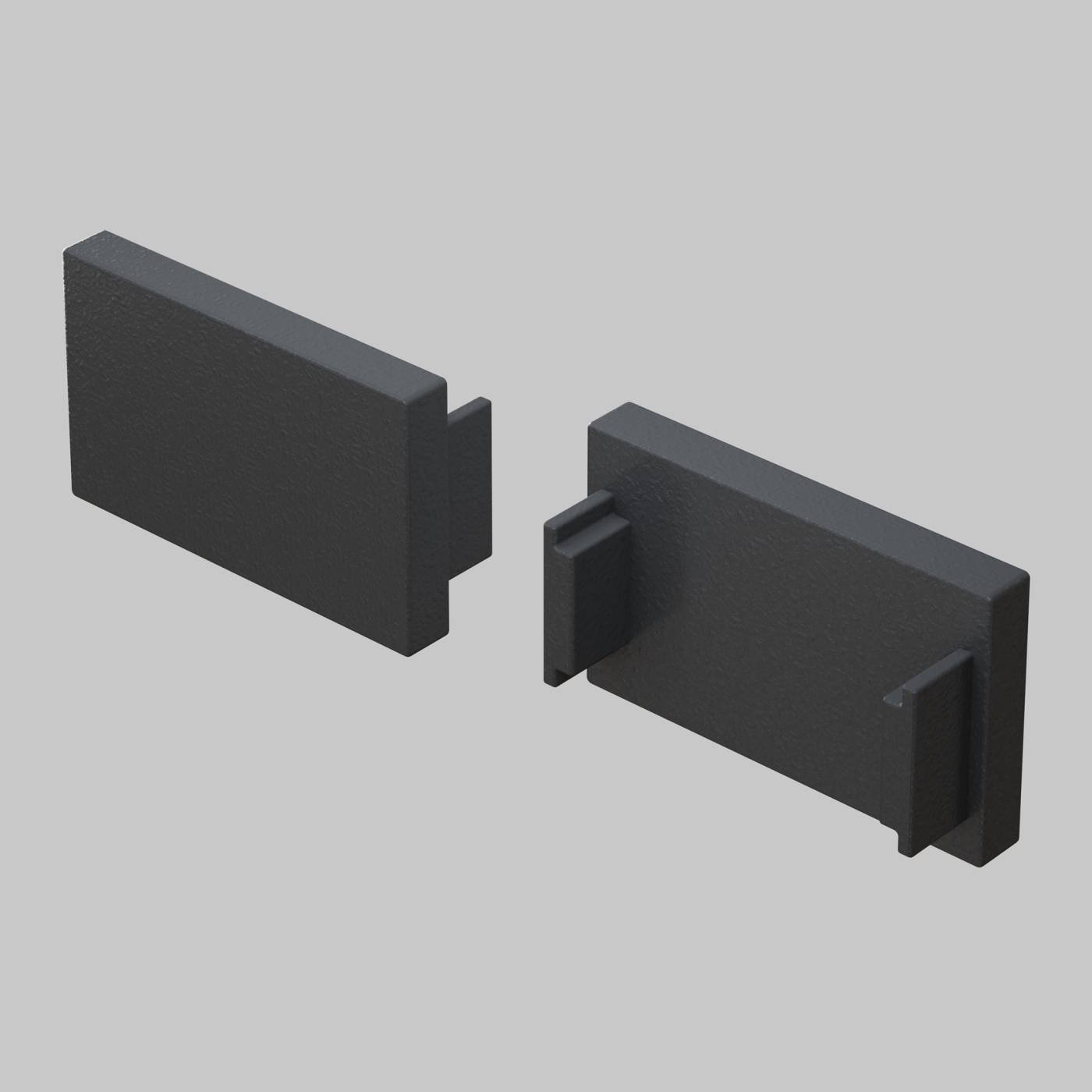 TRA172EC-11B Заглушка для накладного шинопровода, 2 шт. Maytoni Accessories for tracks Basity TRA172EC-11B