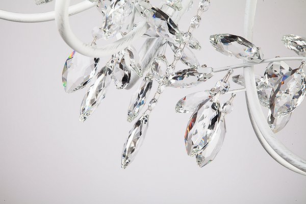 Подвесная люстра Eurosvet Александрия 60057/5 белый с серебром