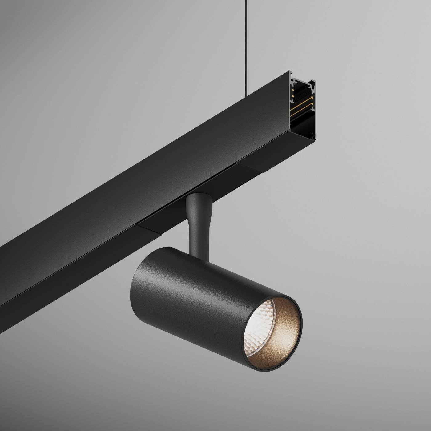 Декоративная вставка-экран для накладных шинопроводов-1м, чёрный Hesby Lighting ElDeko HSBL_0199