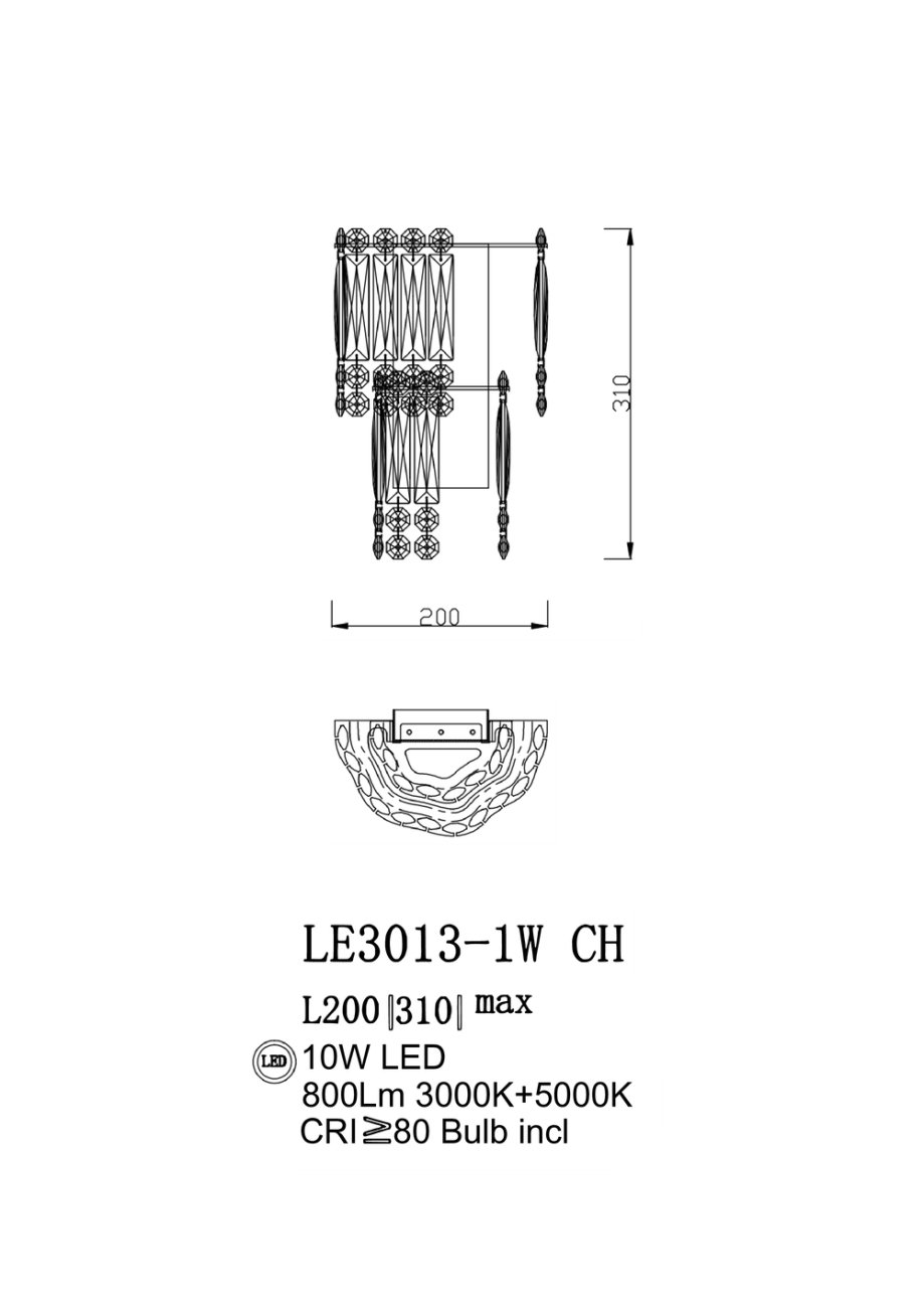Настенное бра LEON Chatelaine LE3013/1W CH