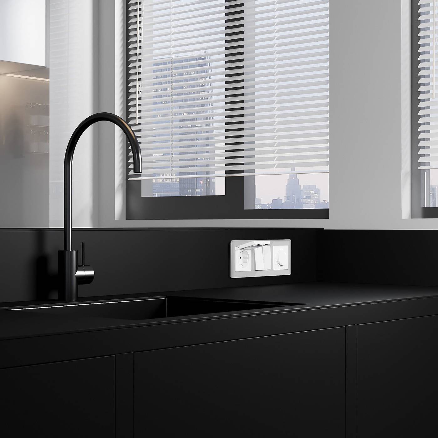 Розетка Werkel Встраиваемые механизмы белые W1171201/ Розетка влагозащ. с зазем. с защит. крышкой и шторками N (белый)