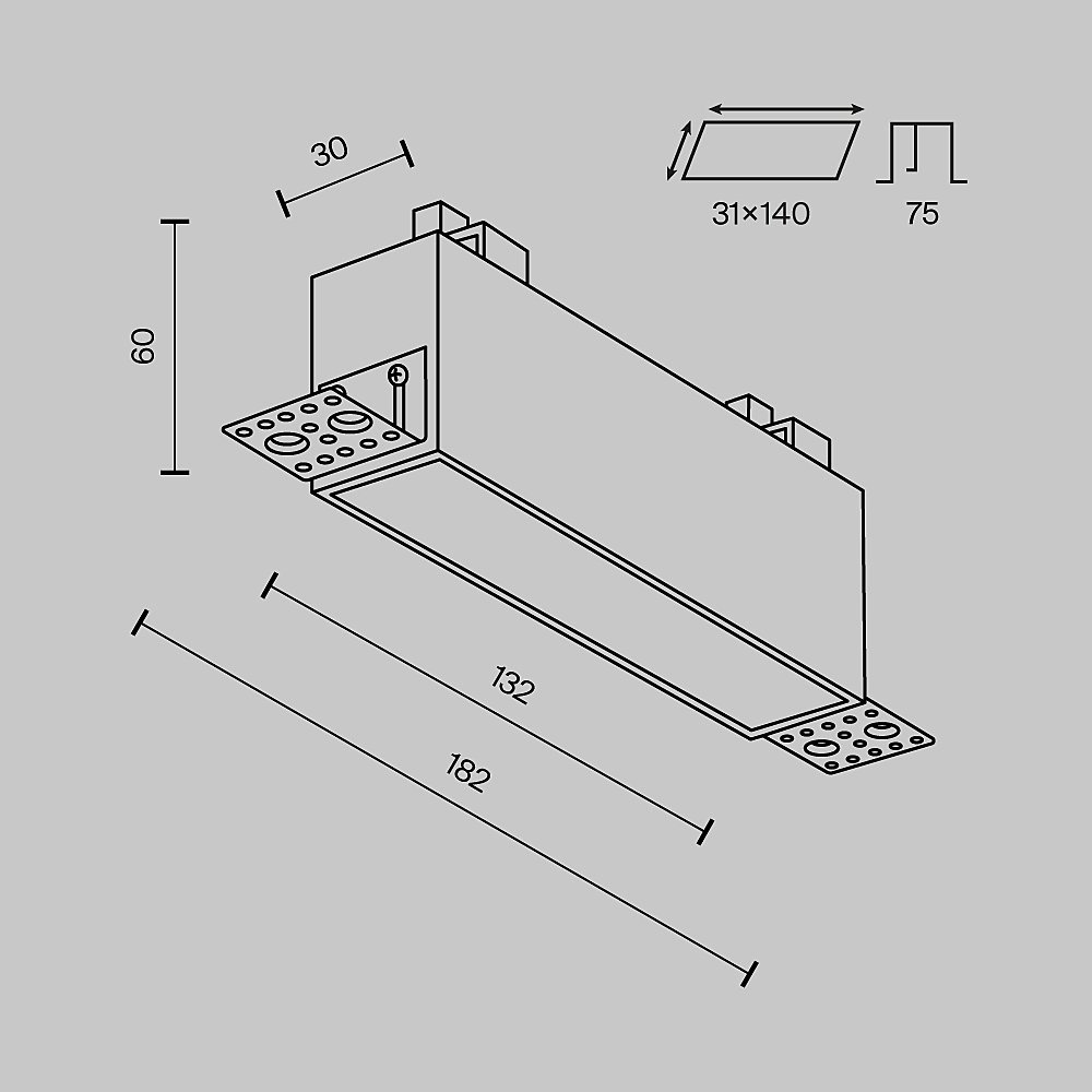 DL066-12W3-6K-TRS-W Встраиваемый светильник Maytoni Basis DL066-12W3-6K-TRS-W