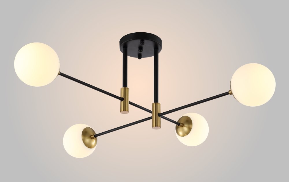 FIDEL PL4 BLACK Потолочная люстра Crystal Lux Fidel FIDEL PL4 BLACK