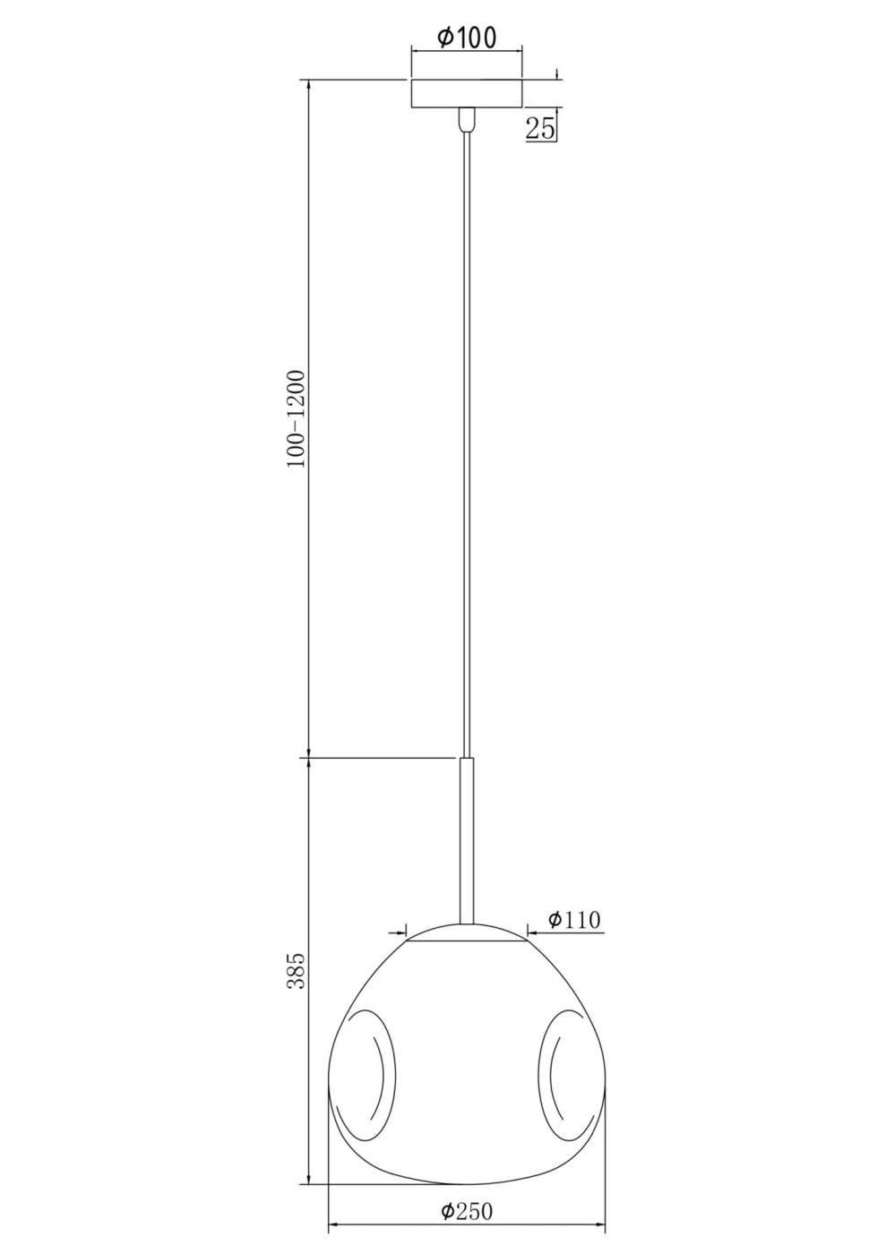 Светильник подвесной Maytoni Mabell P014PL-01G