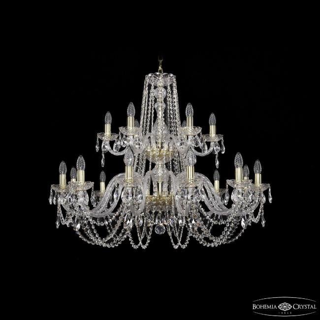1402/12+6/360/2d G Подвесная хрустальная люстра 1402 Bohemia 1402/12+6/360/2d G