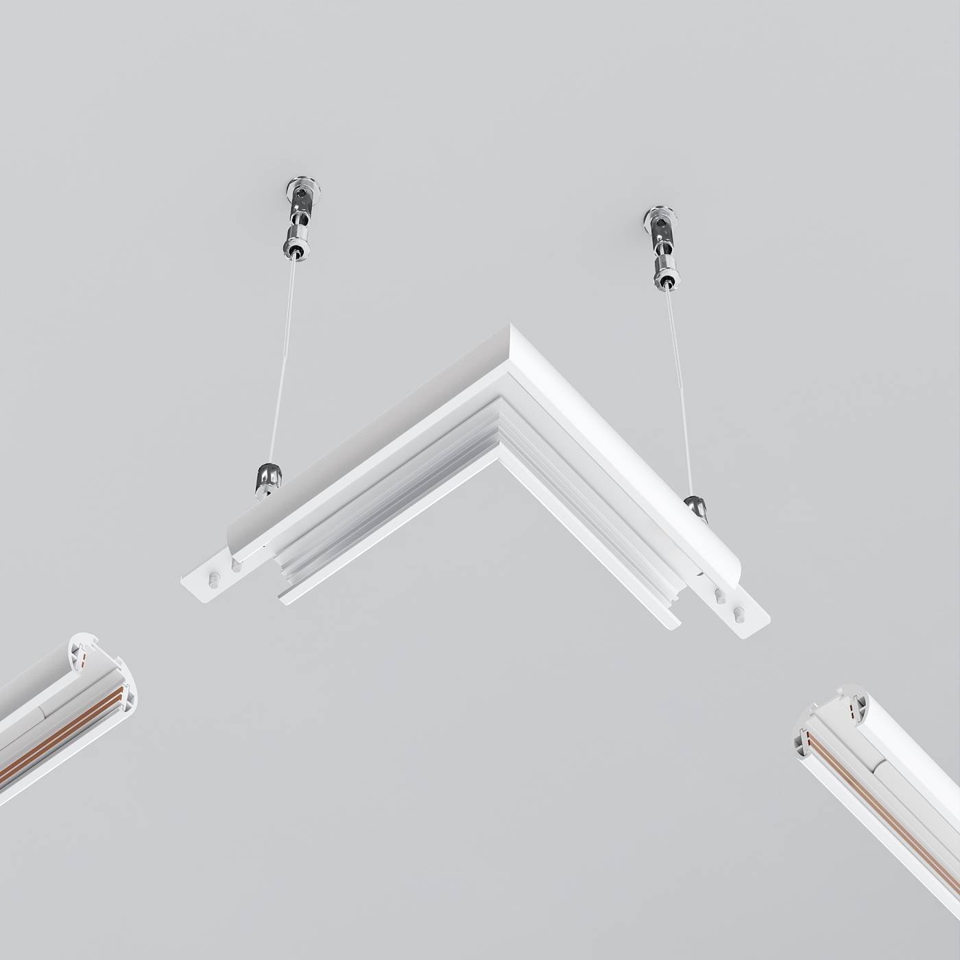 Коннектор угловой для круглого низкопрофильного шинопровода Exility Maytoni Accessories for tracks Exility TRAM034CL-R-41W