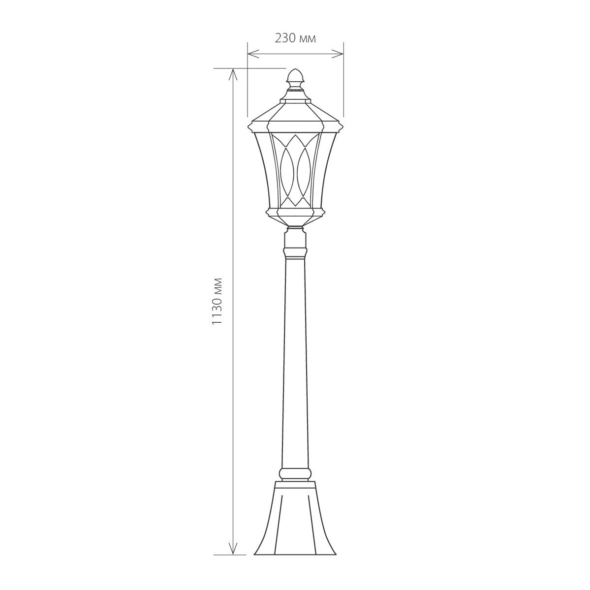 Столб фонарный уличный Elektrostandard Virgo Virgo F черное золото (GLXT-1450F)
