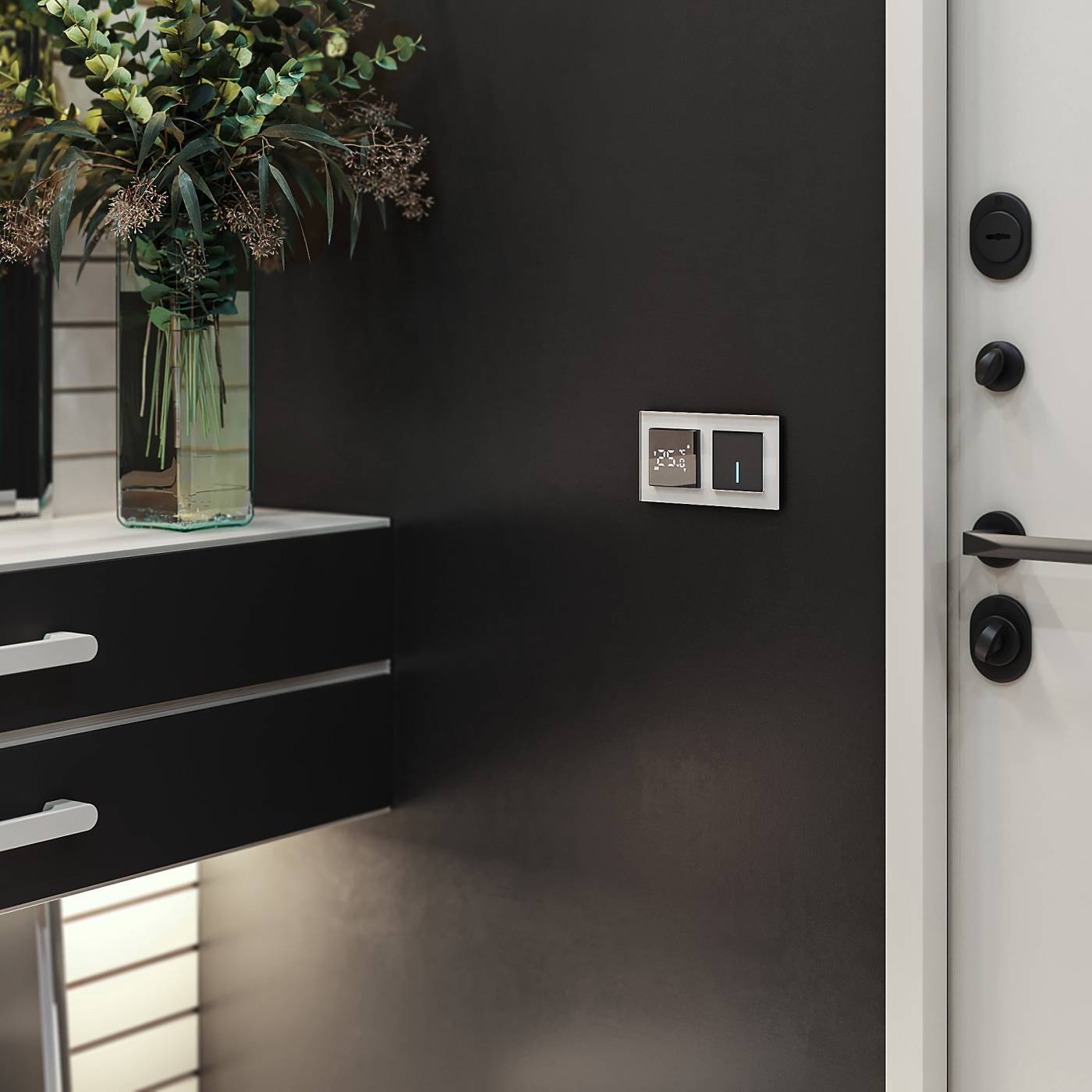 Werkel W1151208/ Сенсорный терморегулятор для теплого пола Wi-Fi (черный)