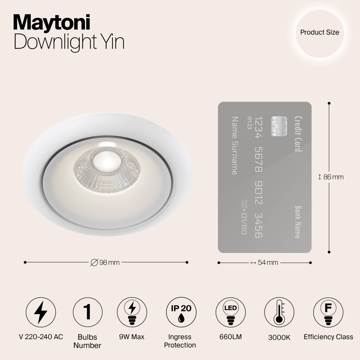 DL031-2-L8W Встраиваемый светильник Maytoni Zoom DL031-2-L8W