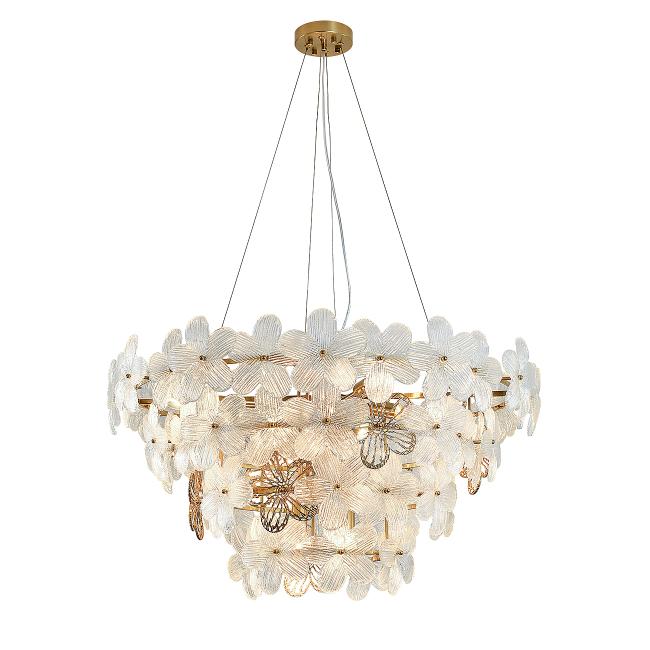 V000556 Подвесная люстра Indigo Fiori V000556 12049/10P Brass