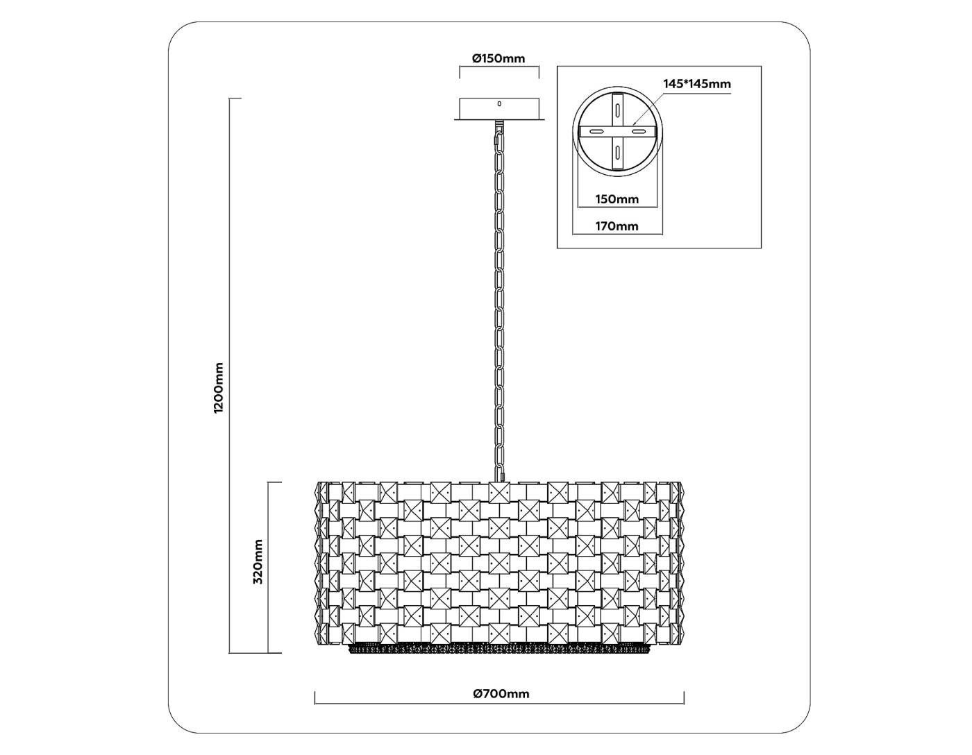 Подвесная люстра Ambrella Crystal LH41009