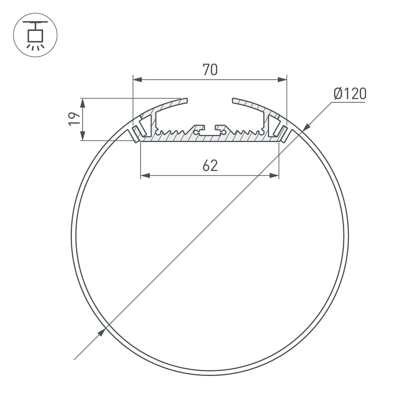 Профиль Arlight Sl-Round 020475