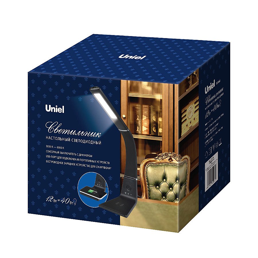 Настольная лампа Uniel TLD-565 Black/LED/360Lm/3000-6000K/Dimmer/WR