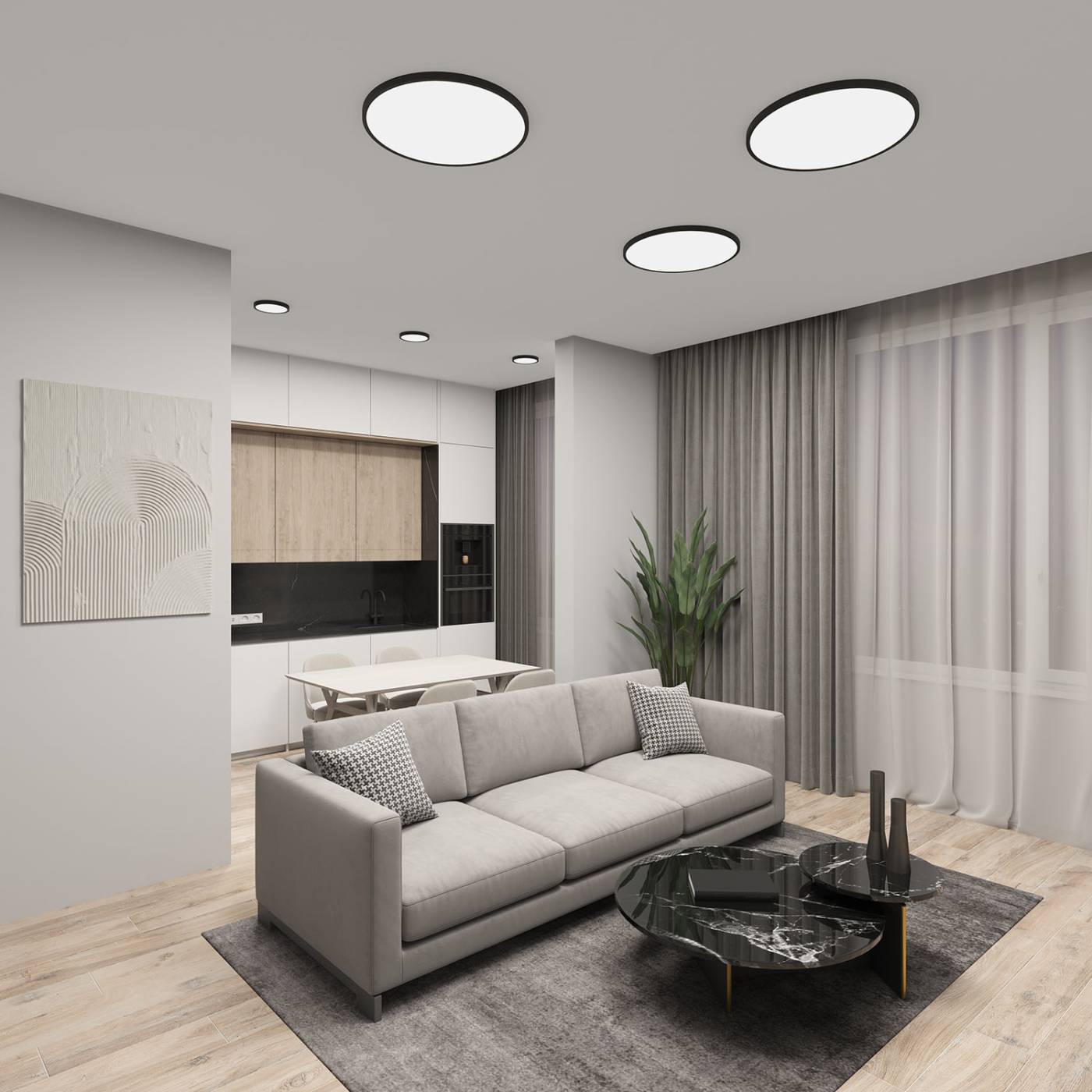 DK6524-BK Светильник потолочный Denkirs Thin DK6524-BK