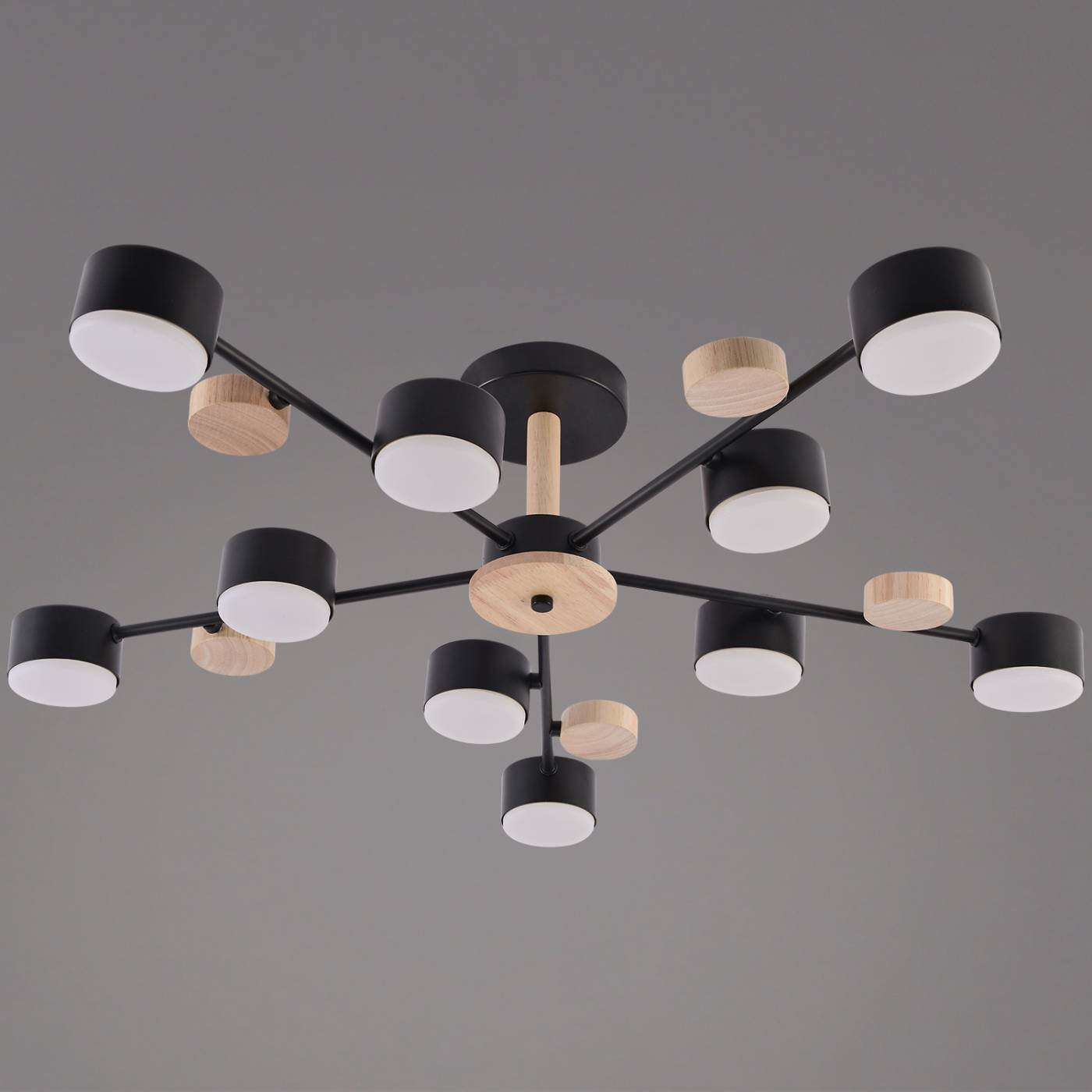 Потолочная люстра Reluce 03758-0.3-10 BK+WOOD GX53