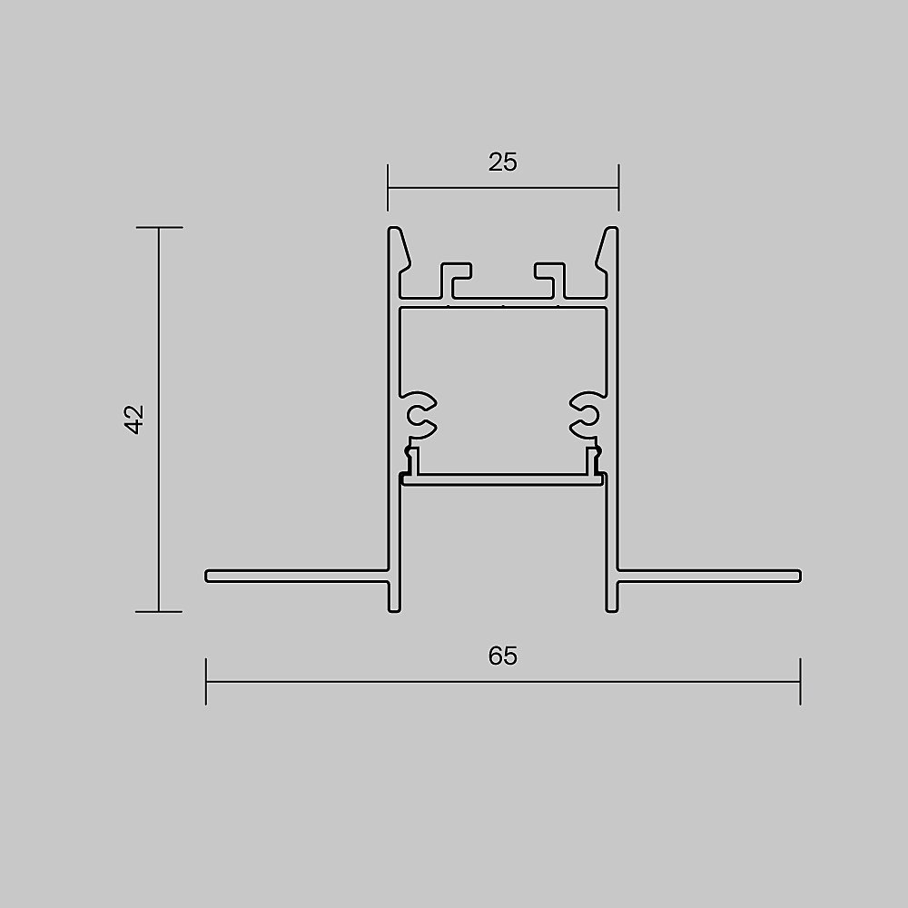 Профиль Maytoni Встраиваемый со скрытым фланцем профиль 636012
